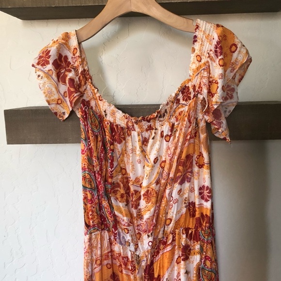 Free People|Carmen Jumpsuit,Boho floral wide leg jumpsuit-off the shoulders••• - Picture 12 of 15